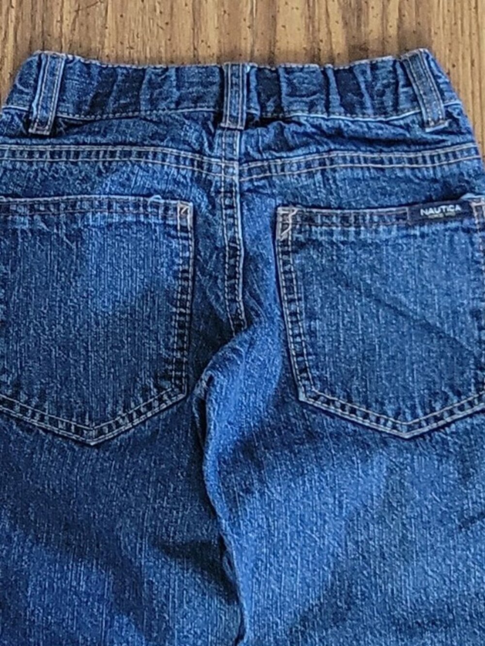 Nautica Boys Size 5 Jeans Dark Wash Straight Leg Adjustable Waist Denim - Picture 7 of 7